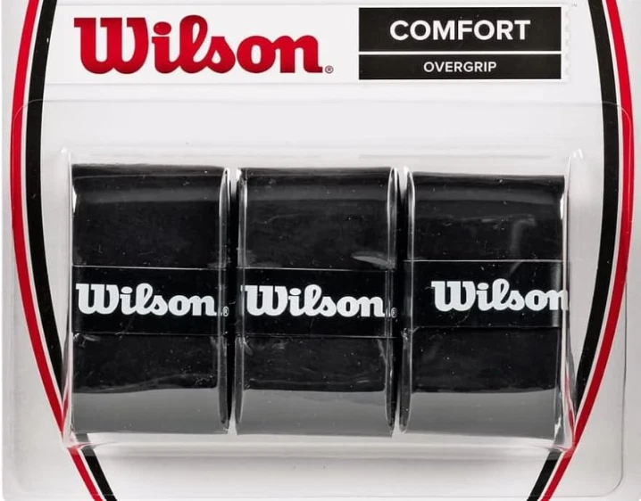 Wilson pro comfort Overgrip Tennis Squash Racket Racquet Handle Grip - Black 3pc