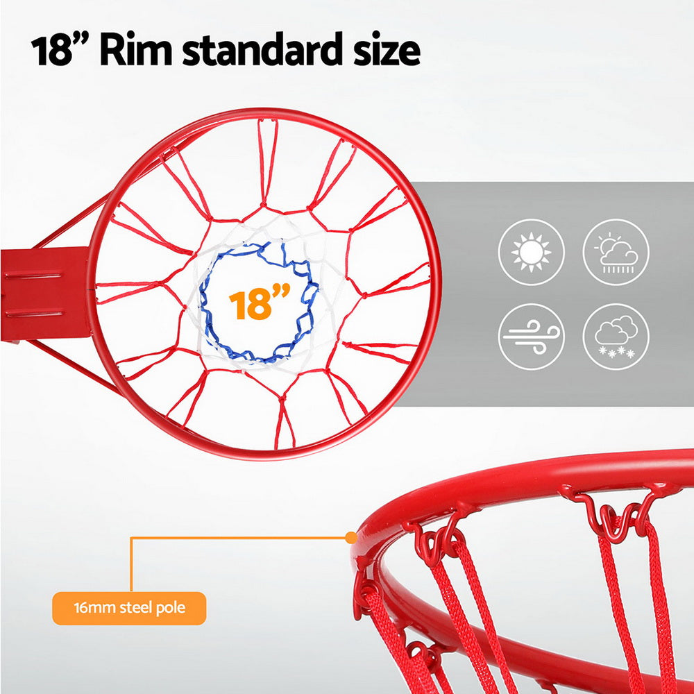 Everfit Basketball Ring Hoop Rim Goal Net 45CM - Image 7