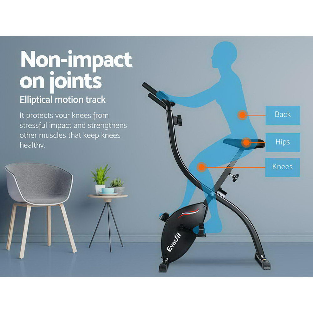 Everfit Folding Exercise Bike Magnetic X-Bike Bicycle Indoor Cycling Cardio - Image 4