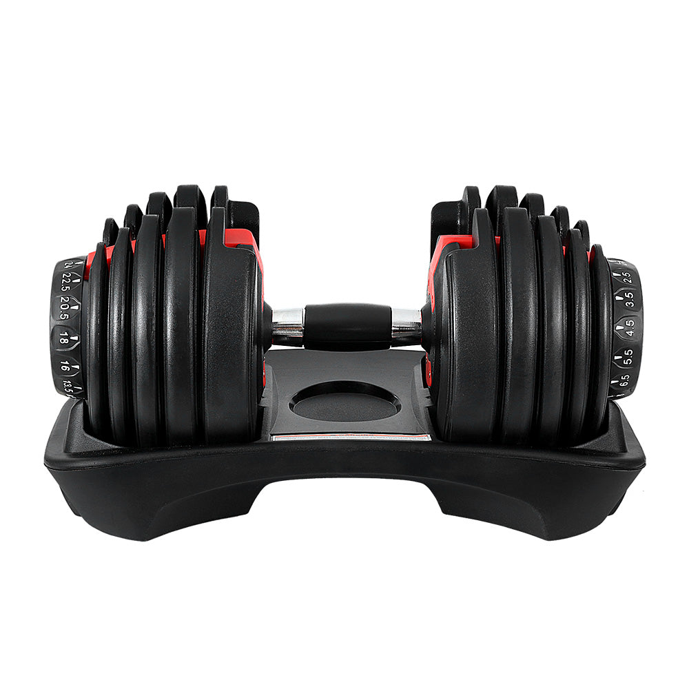 Everfit 24kg Dumbbells Adjustable Dumbbell Weight Plates Home Gym - Image 3