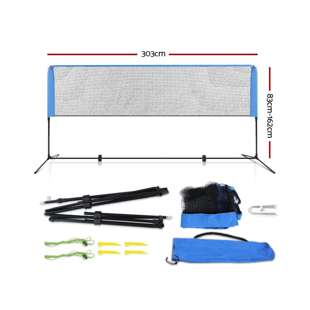 Everfit 3m Badminton Tennis Net Portable Volleyball Kit Adjustable Height - Image 2