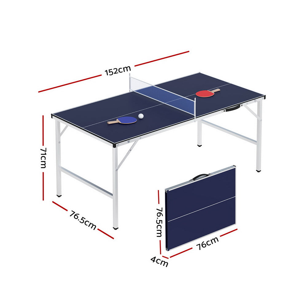 Everfit Table Tennis Ping Pong Table Portable Foldable Family Game Home Indoor - Image 3